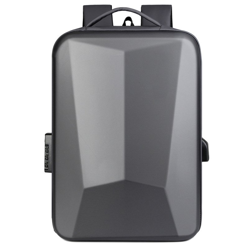 Mochila de corte de cáscara dura para hombres 2025 gran capacidad USB colgar varilla de tracción a prueba de rociamientos mochila de negocios al por mayor