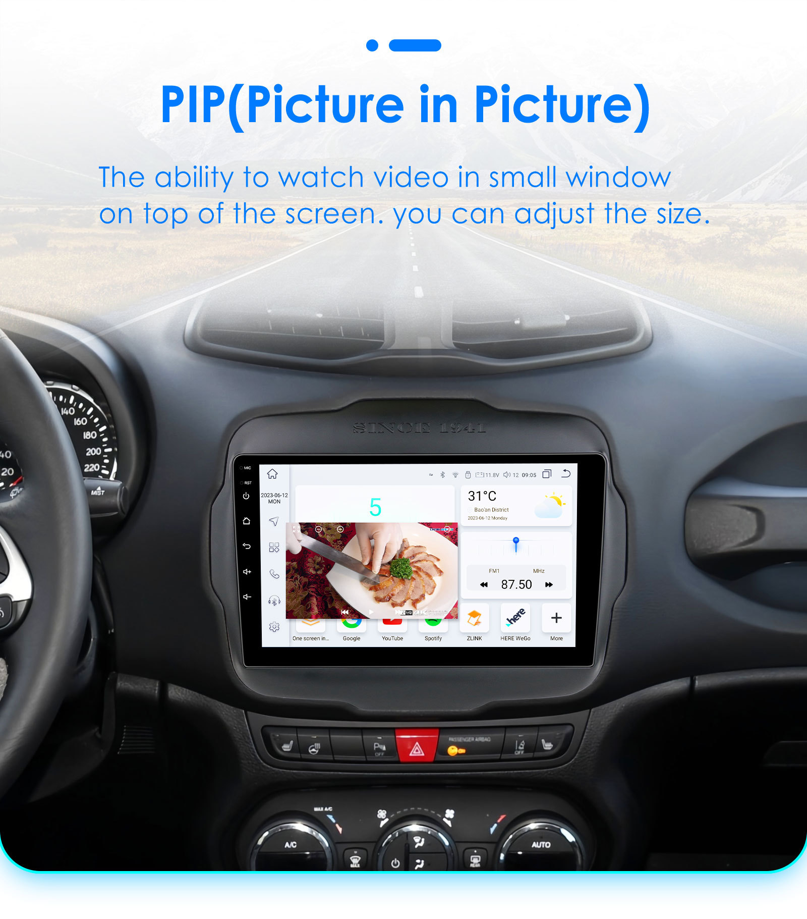 The Overseas Version Is Suitable for 16-20 Jeep Renegade Car Mp5 Player Reversing Image Navigator Gps