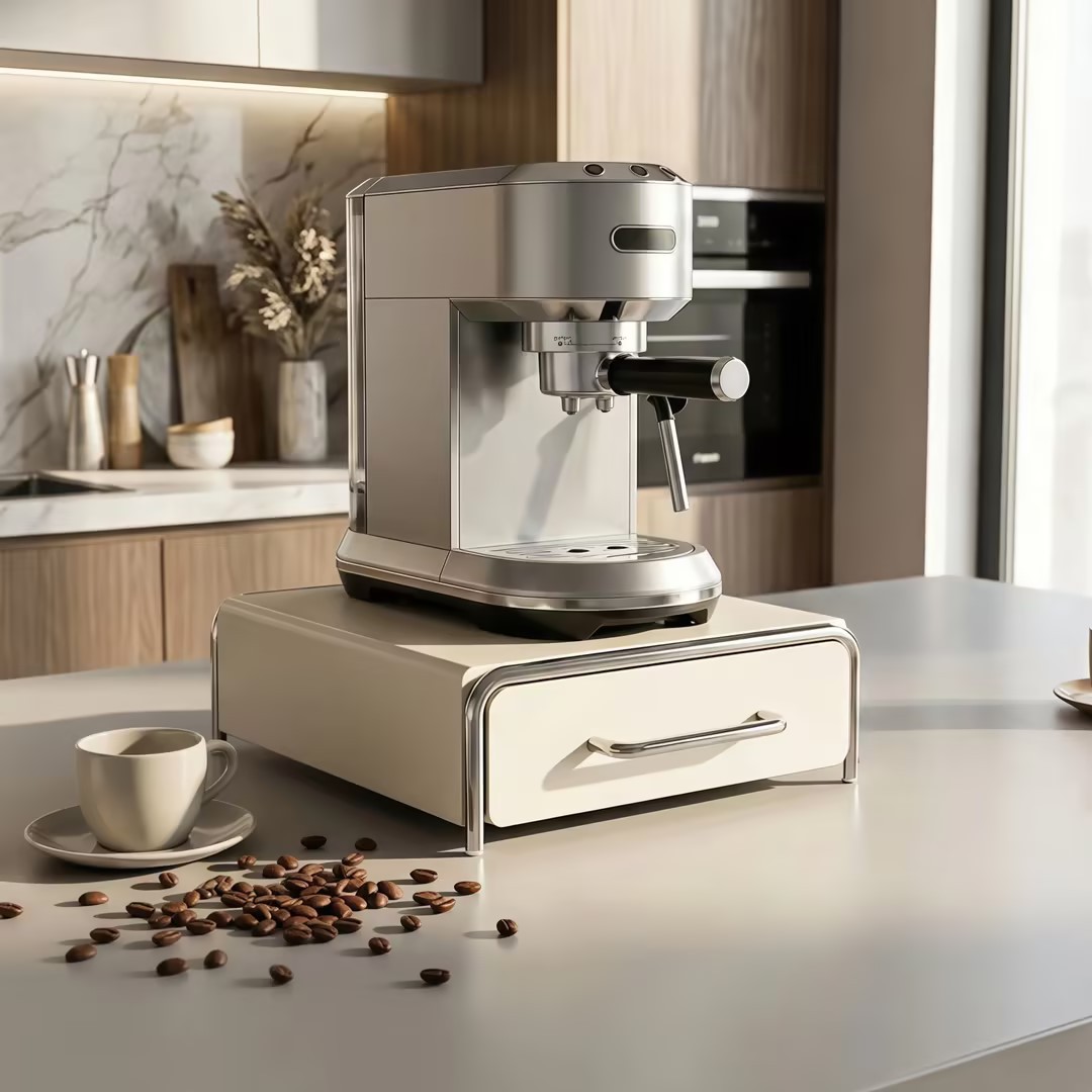 cafetera de escritorio estante de almacenamiento estante de almacenamiento de cocina tipo cajón estante de cápsulas cajas de almacenamiento de bolsas de té de máquina de beber