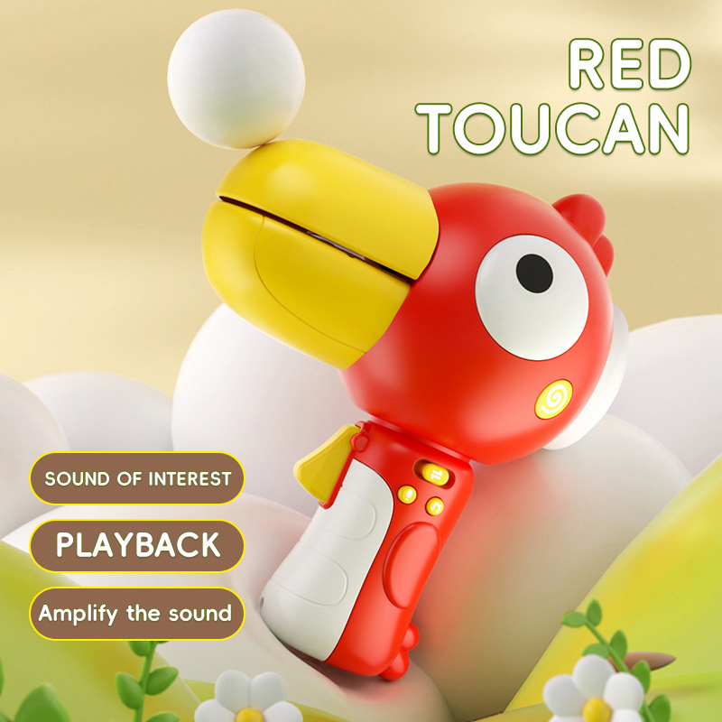 [음성 변경 큰 입 붉은 새] 영어 컬러 박스