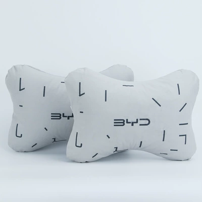 Headrest Neck Pillow, Car Pillow, Car - pair-of-gray-headrests