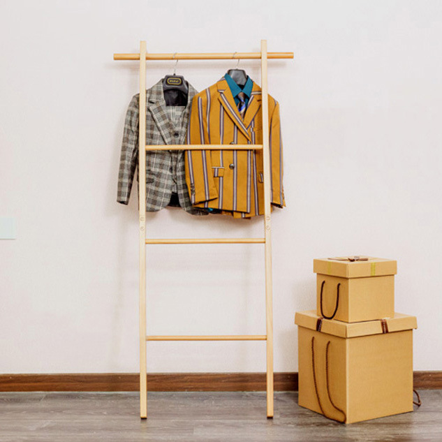 무료 배송 단단한 나무 사다리 바닥 옷걸이 벽걸이 옷걸이 벽걸이 수건걸이 목욕 수건걸이