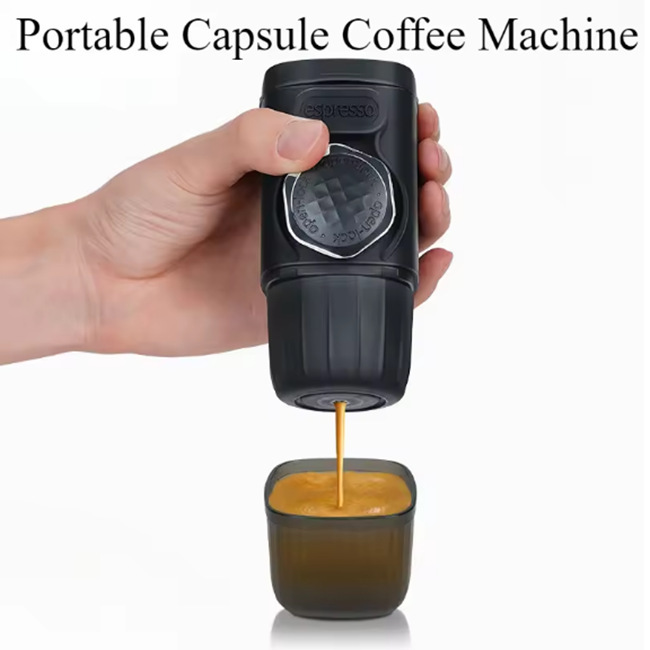 Home Outdoor Small Portable Hand-Pressed Italian Capsule Espresso Machine Without Power Supply Espresso Machine