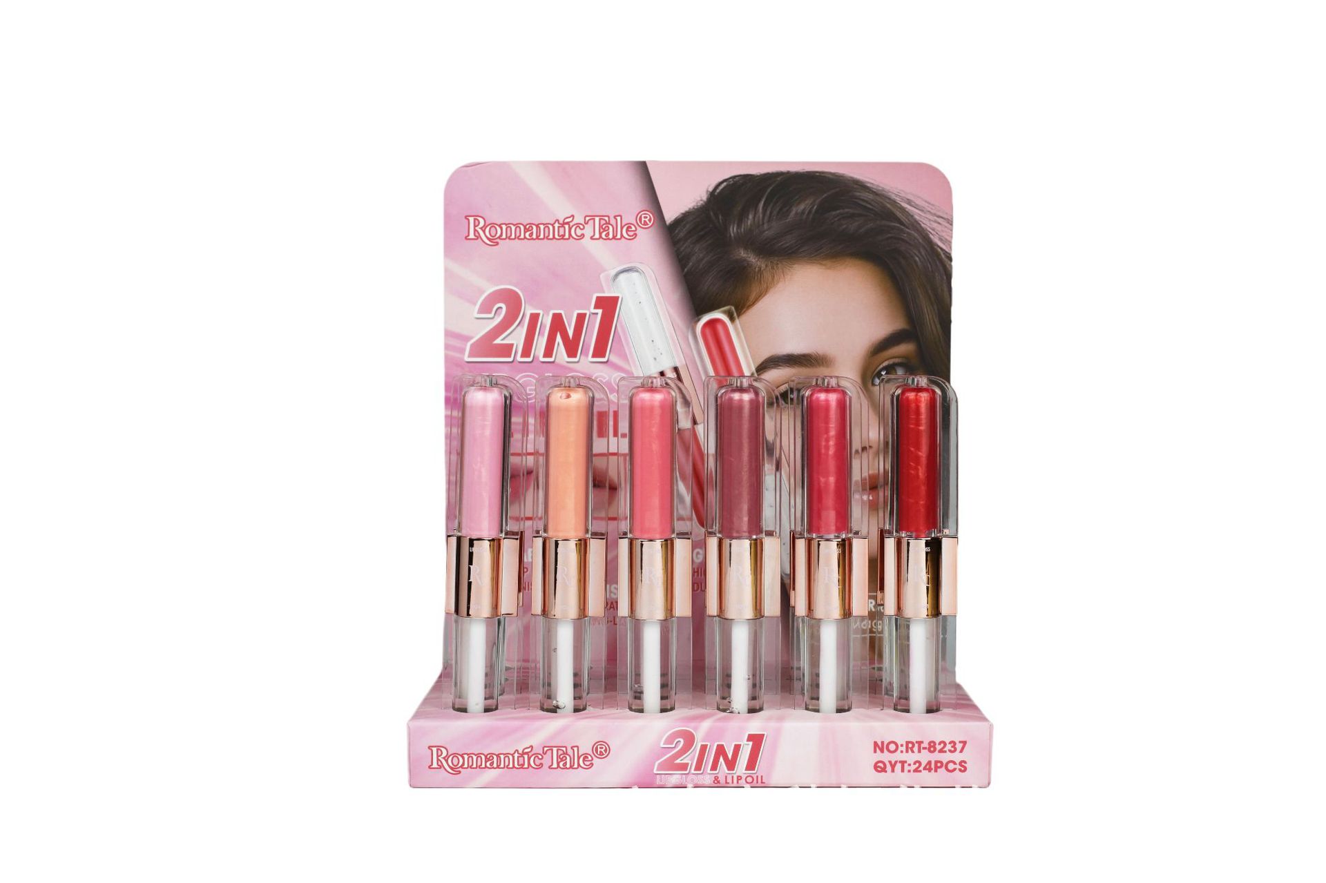 Romántico cuento transfronterizo esmalte labial de color templado humectante de color de agua espejo labial sin brillo labial image 10