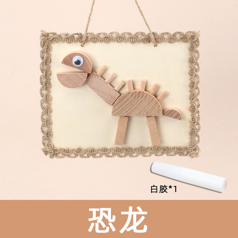 Weiweihu briy paquete de material de pintura hecha a mano jardín de infantes entrenamiento práctico material didáctico de madera maciza juguetes educativos creativos para niños