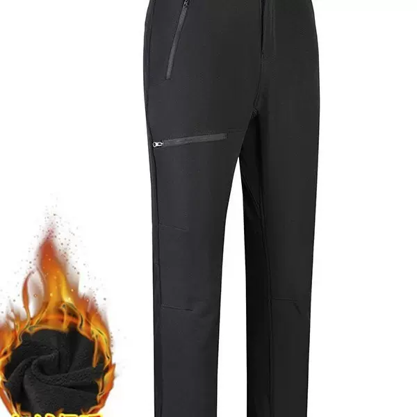 秋冬季鸟家同款冲锋裤男士防风防水加绒软壳登山裤纯色休闲运动裤