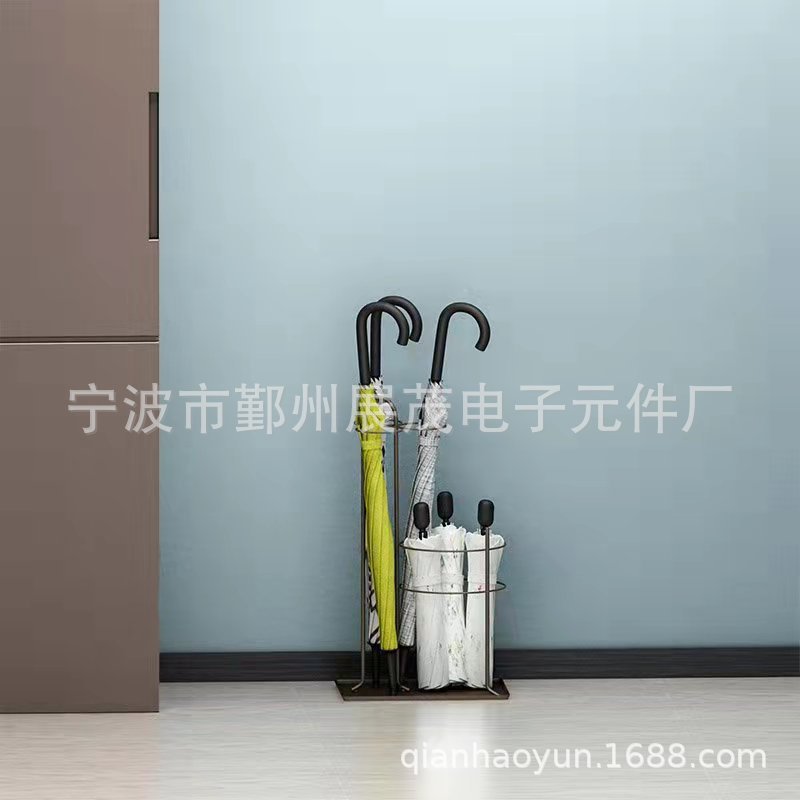 创意新品家用入户酒店门厅大堂雨伞架欧式铁艺落地雨伞桶收纳架子