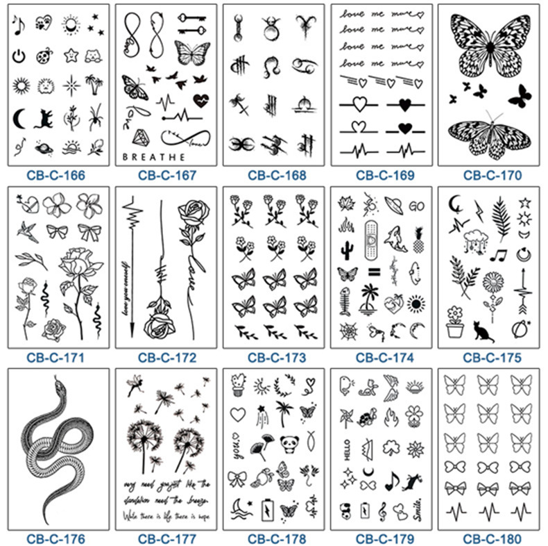 8g Weight tattoo stickers Event & Party Supplies 1 Piece Quantity Weekend, Party Occasion Animal, Flower, Butterfly Pattern Animal Flower Butterfly Tattoos & Body Art 1 Piece 10