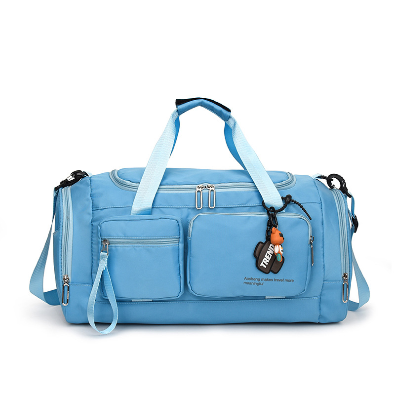 Bolsa de fitness de gran capacidad para viajes transfronterizos, modelo nuevo 2025, bolsa de viaje de corta distancia, bolsa multifuncional con separación de seco y húmedo, bolsa de equipaje compartimentada