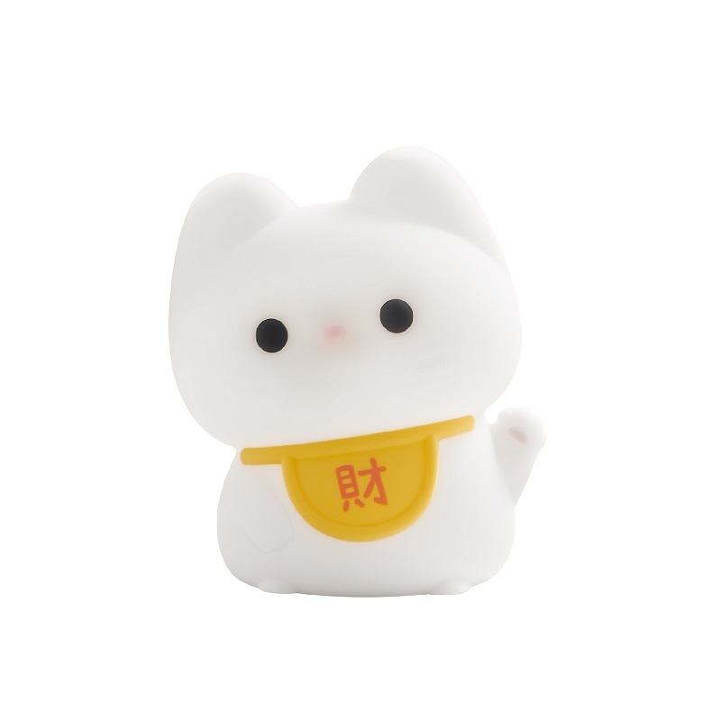 招き猫小夜灯子供誕生日プレゼント冶越解凍シリコン充電ベッドヘッドライトかわいい寝室添寝灯|undefined