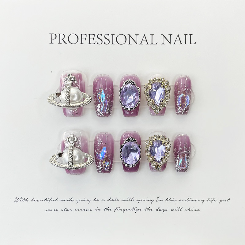 Púrpura diamante grande corto (una caja de 10 piezas)