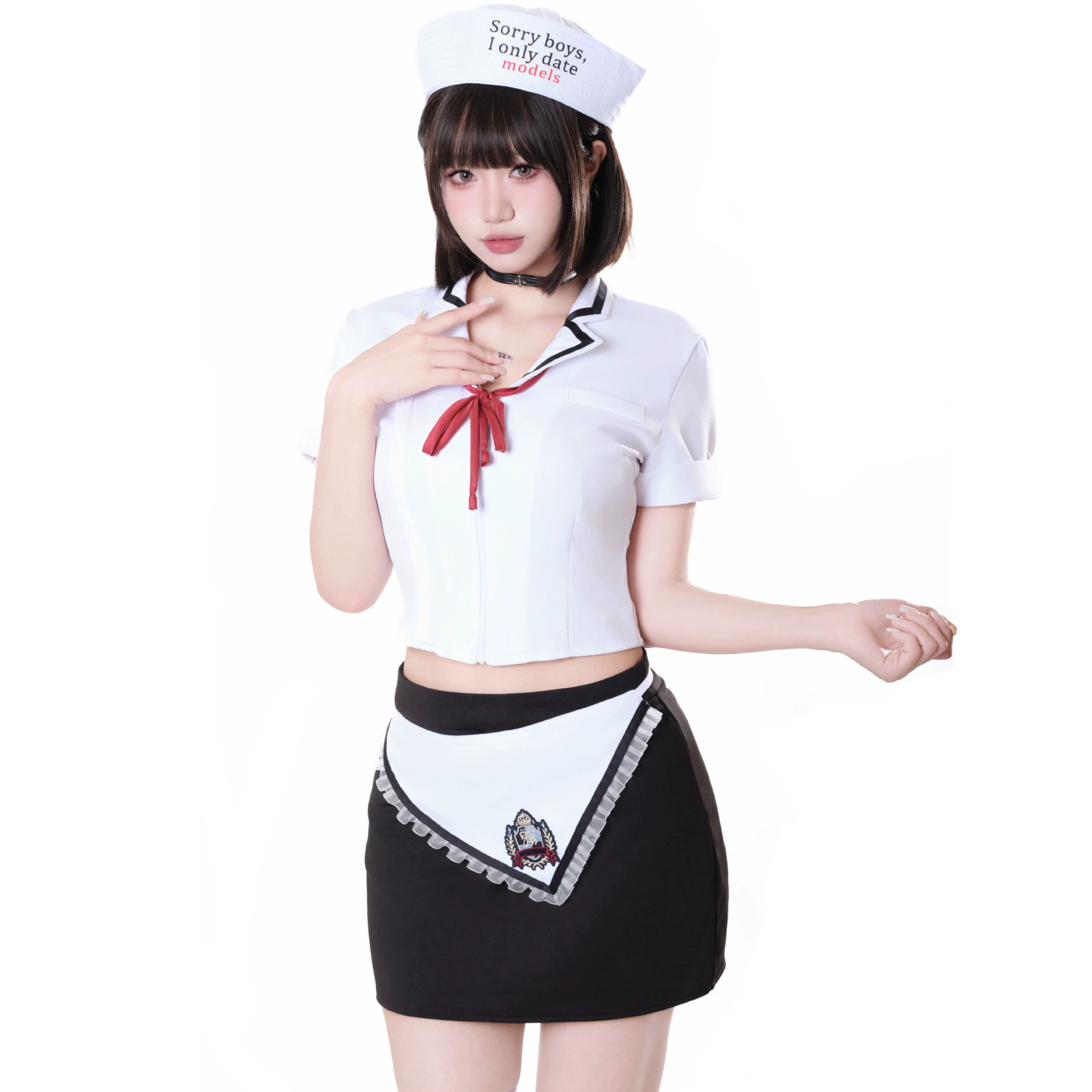 Чисто желание академического стиля COS униформа комические девушки ролевые костюмы сексуальная рубашка бедра юбка передник JK