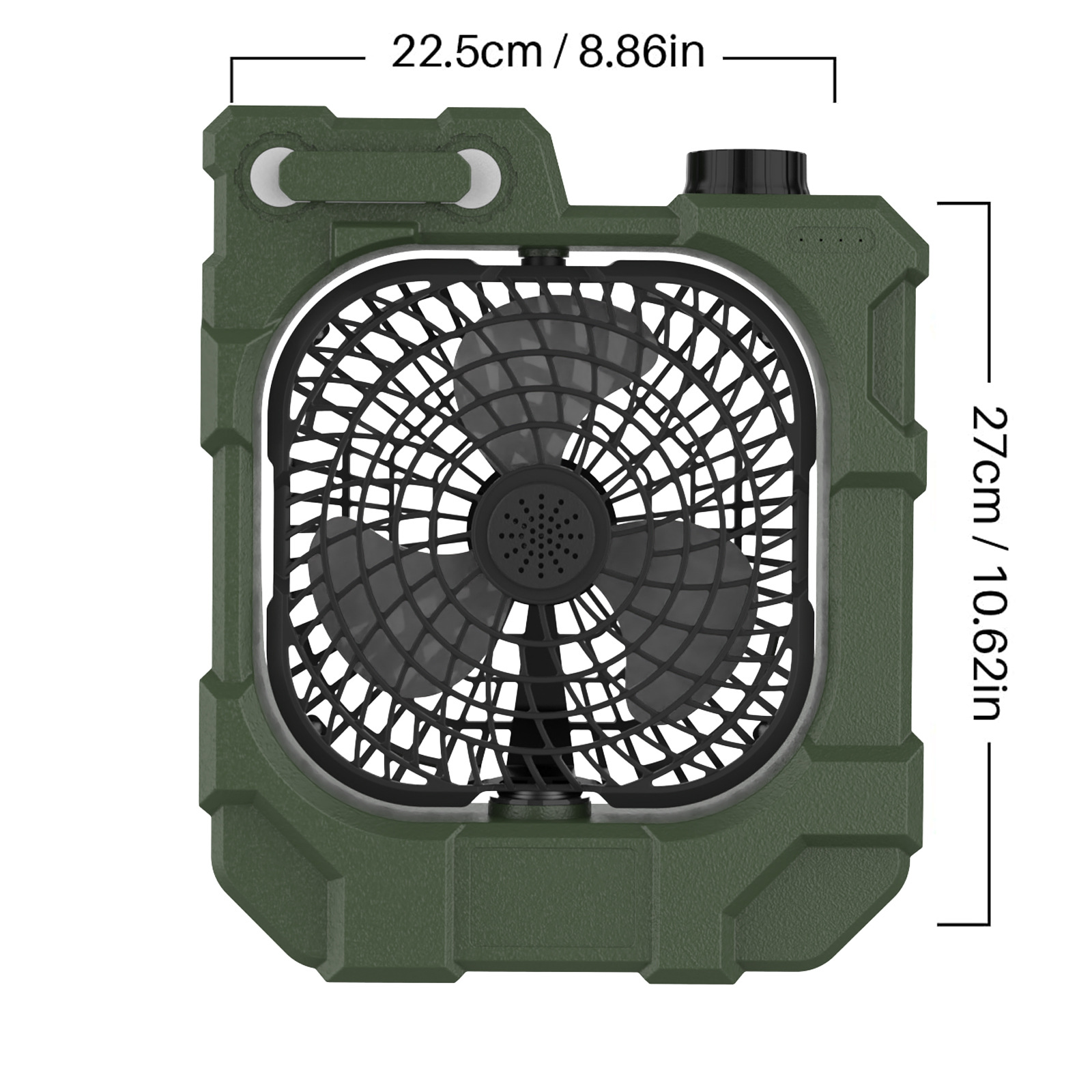 Lámpara Ventilador de Escritorio Portátil Recargable con Luz LED y Oscilación para Camping image 6