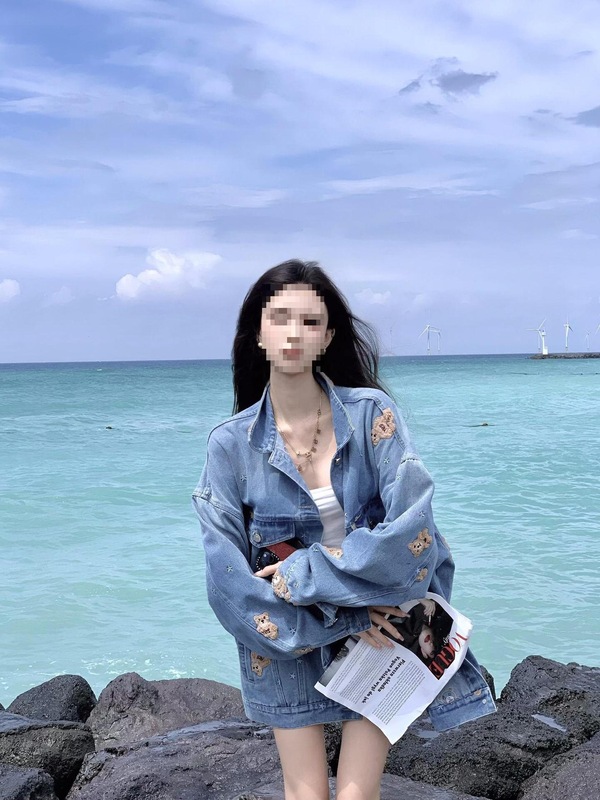【现货】高街潮牌小众设计感卡通小熊刺绣牛仔夹克女春季百搭外套|undefined