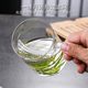 Factory wholesale crescent glass household green tea cup comes with filter heat-resistant glass cup bubble tea cup