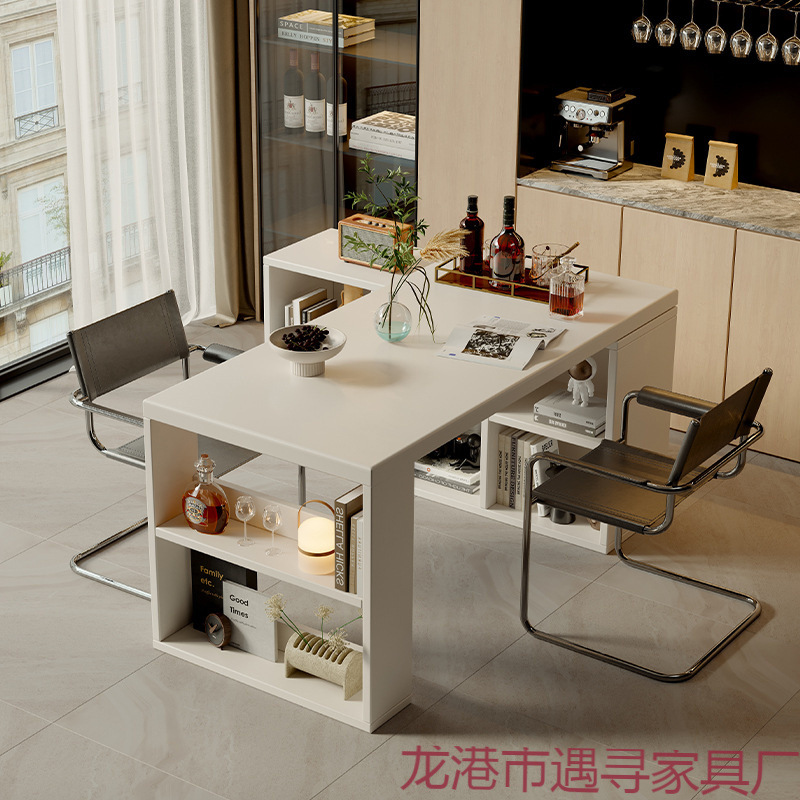 Island Table and Dining Table Integrated 2025 New Retractable Home Island Table Italian Style High-End Rotatable Bar Table