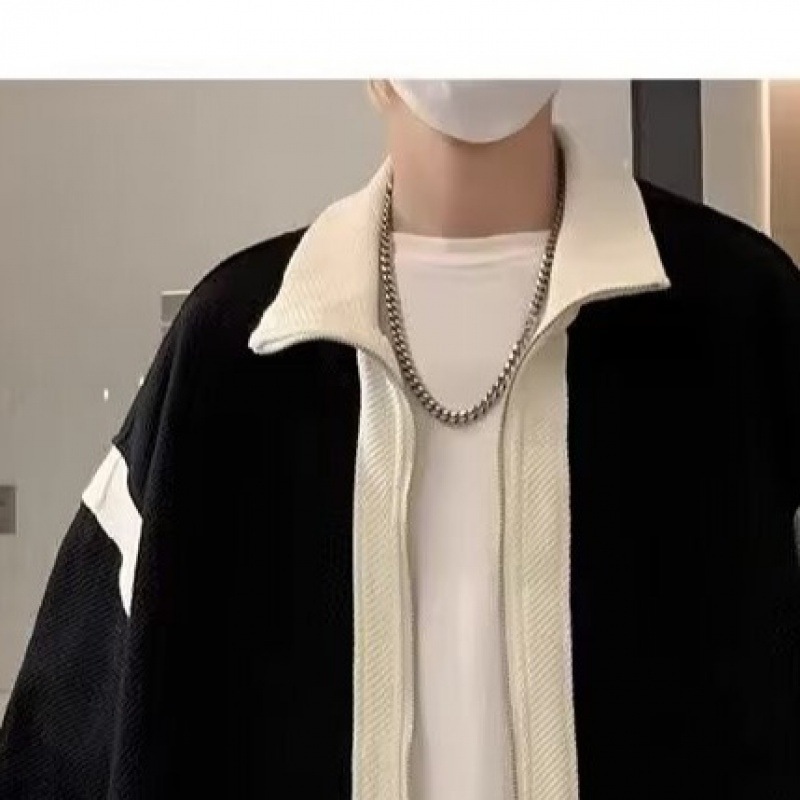 틈새 디자인 센스 콘트라스트 컬러 재킷 남성용 트렌디 브랜드 INS 폭발성 루즈 토크 재킷 봄과 가을 하이 엔드 남성복