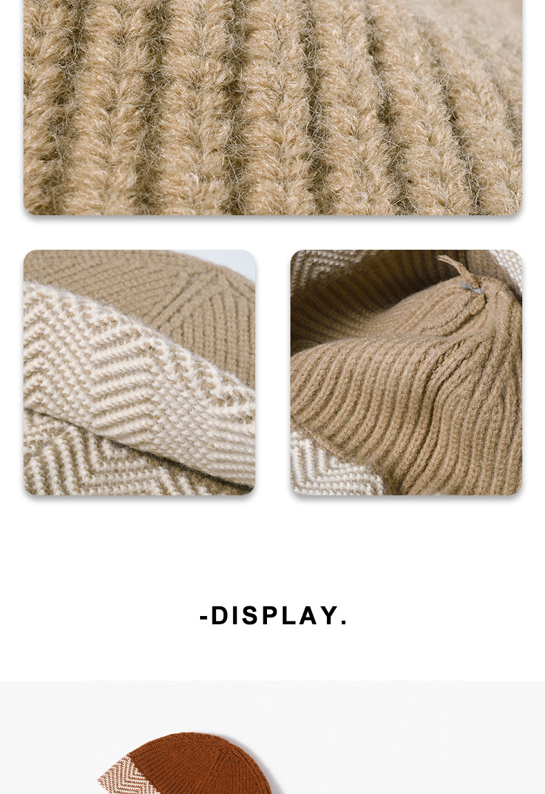 Warme, dicke Fischermütze aus Wolle für Herbst und Winter – ideal für kleine Damen. Modische Strickmütze für kalte Tage._voghion.com