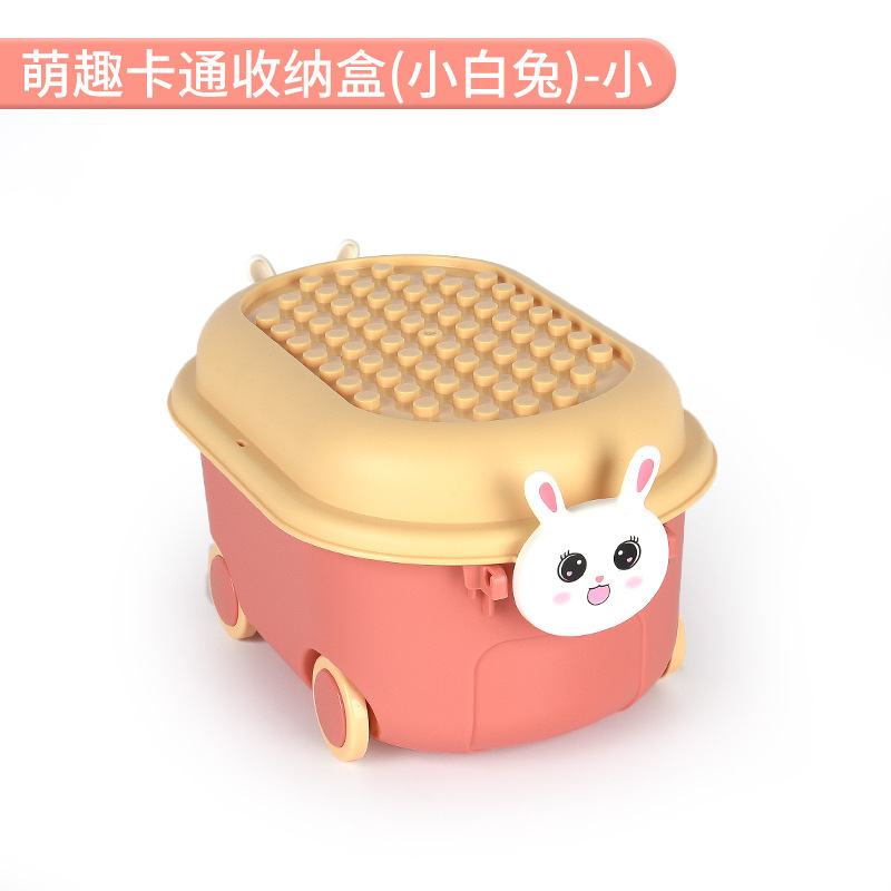 Cubo de almacenamiento de juguetes para niños caja de almacenamiento doméstica lindo ciervo gran partícula bloques de construcción caja de almacenamiento