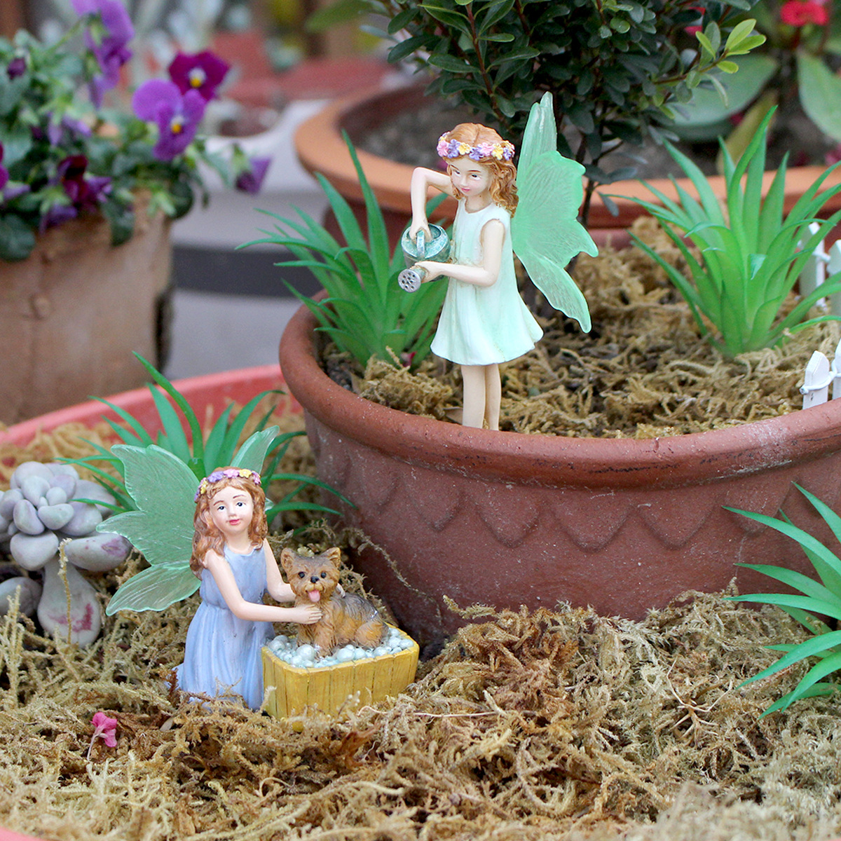 Garden decoration landscape garden decoration flower fairy elf balcony layout B & B Villa outdoor outdoor creative decoration