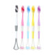 8-Pack of Soft-Bristled Toothbrushes for Oral Cleaning and Tongue Scraping, Macaron Barrel Tongue Scraper, Adult Toothbrush Wholesale