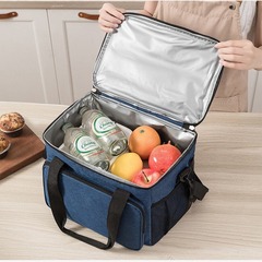 Amazon Outdoor Portable Insulated Lunch Bag American Oxford Cloth Large Capacity Crossbody Insulated Bag