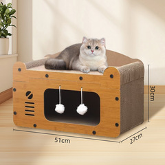 特大猫用ヴィラ、猫用爪とぎ、猫用ベッド、耐摩耗性、カスが出ない、壁掛け式猫ハウス、卸売ペットベッド、アップグレード版