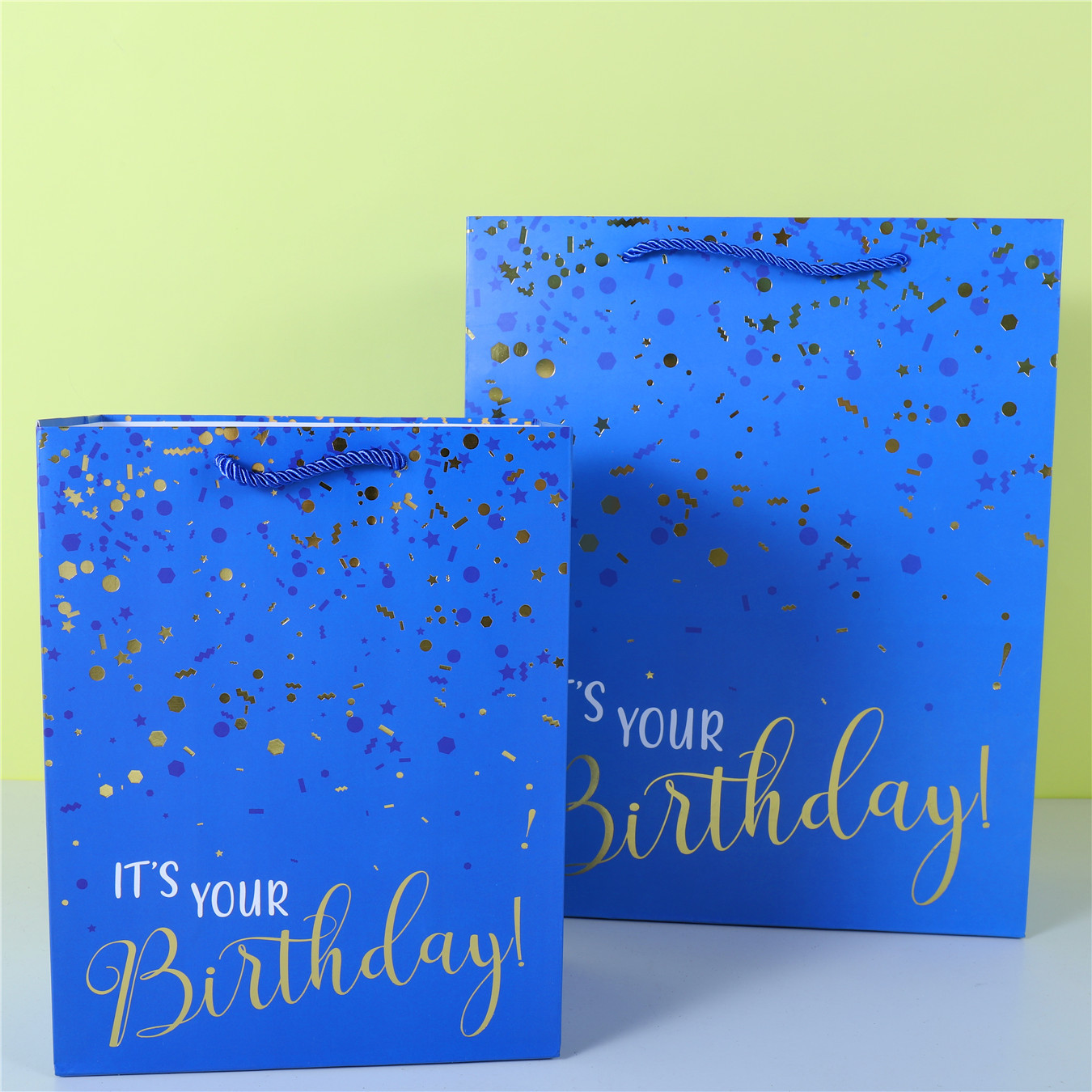 豎條紋燙金白卡禮品生日紙袋子紅色喜慶節日禮物袋子批發袋子