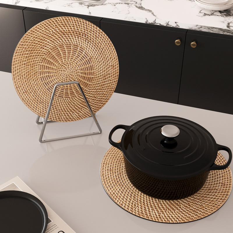 almohadilla de platos de comedor de alta resistencia al cojín de aislamiento térmico almohadilla de taza absorción de agua resistente a altas temperaturas almohadilla de platos domésticos almohadilla de mesa de comedor libre de lavado