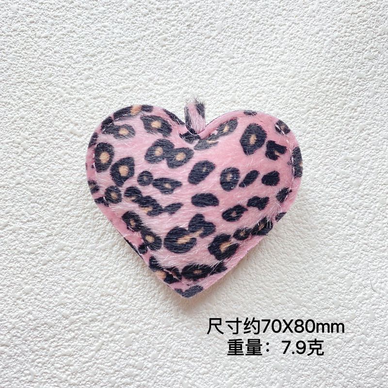 新しい Pu レザーヒョウ柄愛ペンダントピーチハートペンダント DIY 携帯電話チェーンバッグぶら下げキーチェーンジュエリーアクセサリー|undefined