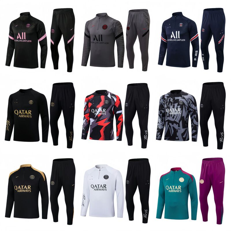 Paris Saint-Germain Football Training Suit Long-Sleeved Set Adult Half-Zip Children's Sports Sweatshirt Jacket Paris Saint-Germain Football Training Suit Long-Sleeved Set Adult Half-Zip Children's Sports Sweatshirt Jacket