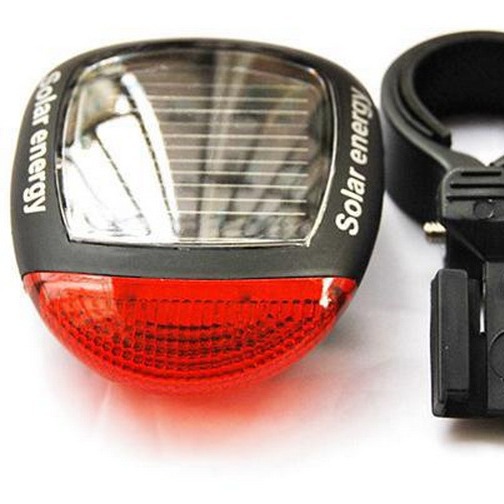 Luz trasera de la bicicleta solar luz de advertencia de conducción nocturna luz trasera de bicicleta de carretera de montaña sin necesidad de cargar equipo de equitación