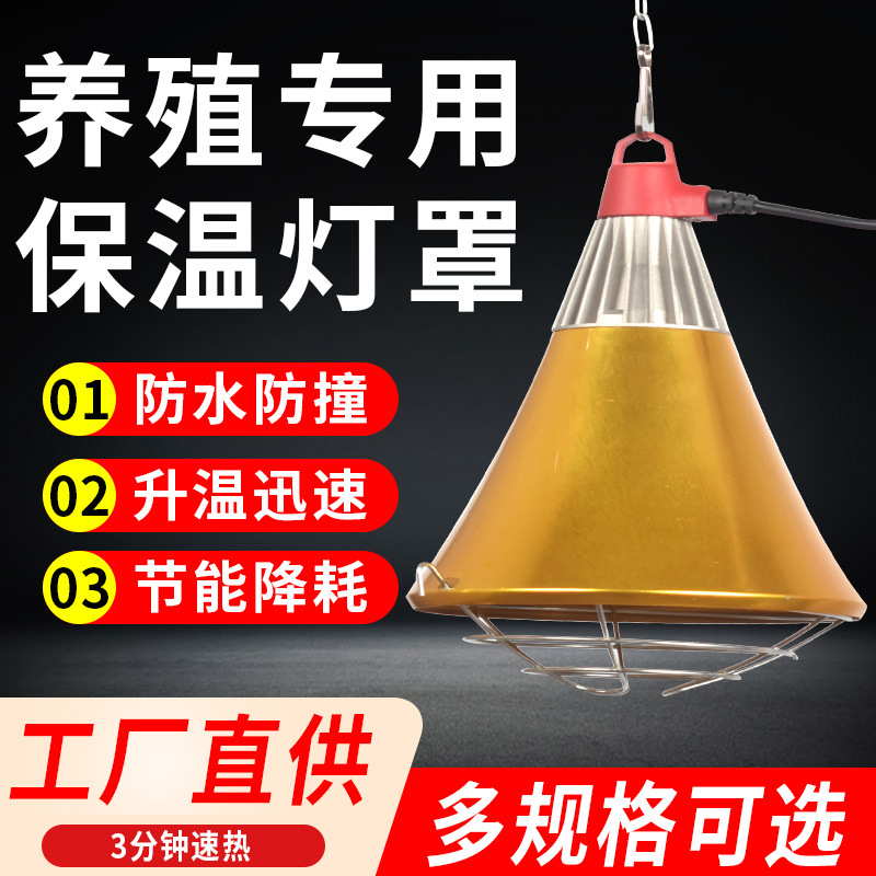 Pantalla de lámpara de calefacción de cultura dedicada a la lámpara de cría para cerdos con lámpara de calefacción ampolla bombilla de luz cálida