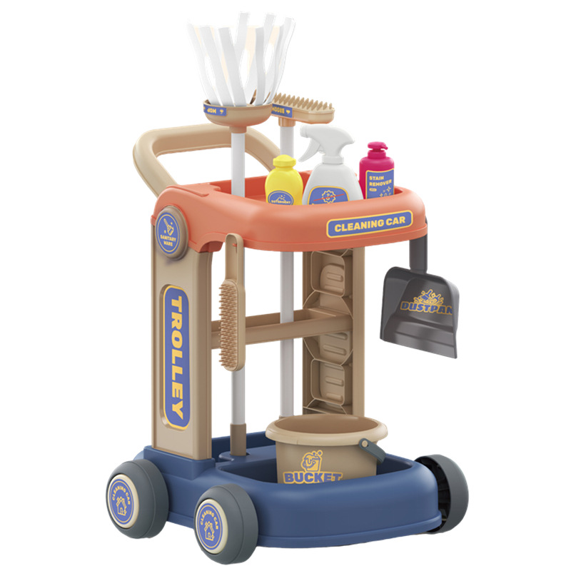 Transfronterizo niños de simulación limpieza escoba cubo carro ECG inyección médica estetoscopio jugar Casa de juguete