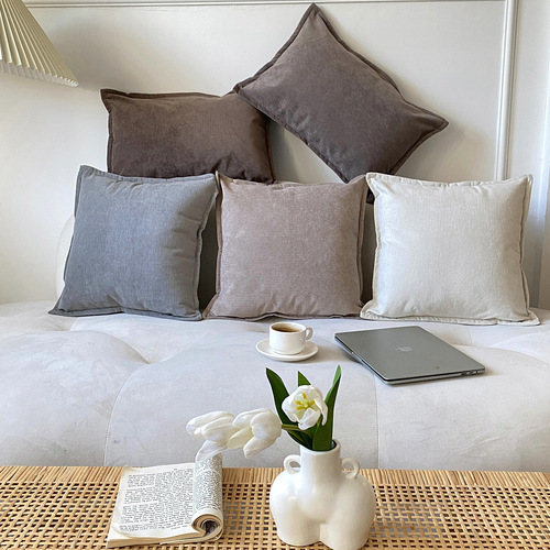 Amazon's best-selling pillow cases, pillow cases, light luxury Nordic home sofa plush cushions, wholesale 16-color pillow cases