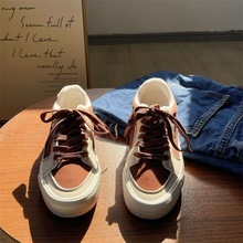 帆布鞋女2025春季新款百搭小白鞋韩版运动休闲情侣板鞋男德训鞋子