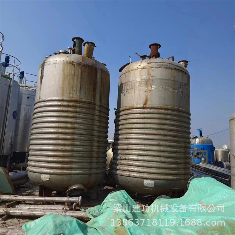 二手出售微生物发酵罐 30立方发酵罐 螺带搅拌 乳品罐 配液罐