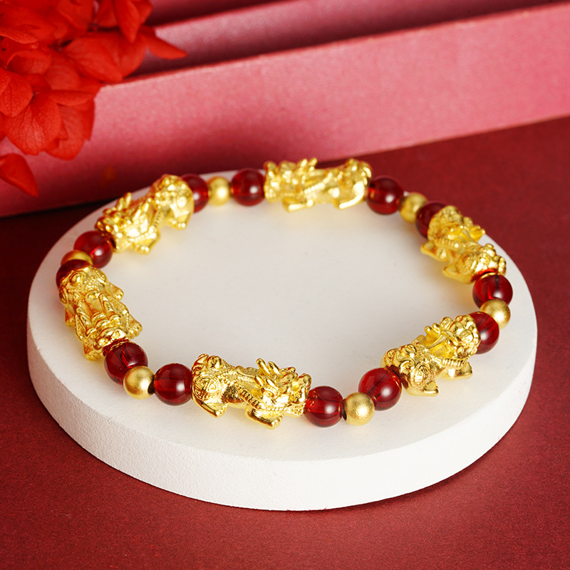 China Feng Gu Fasha Jin Zheng pulsera auspiciosa retro hegemónica Ruyi joyas de mano brazalete accesorios Yiwu al por mayor image 1