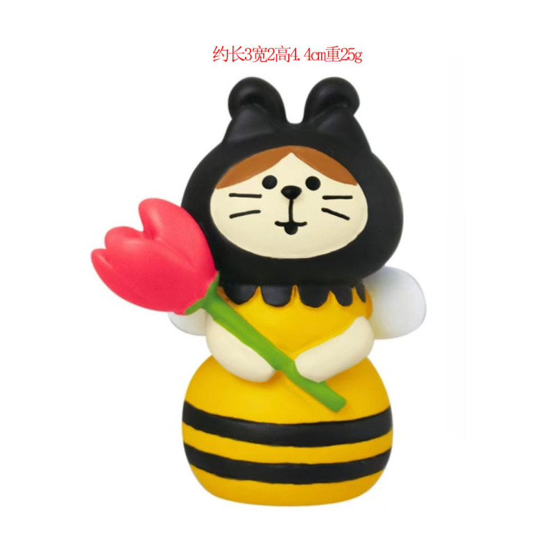 日本の猫デスクトップ装飾品 ZAKKA クリエイティブ漫画春の庭の装飾トレンディな DIY 樹脂工芸品装飾品|undefined