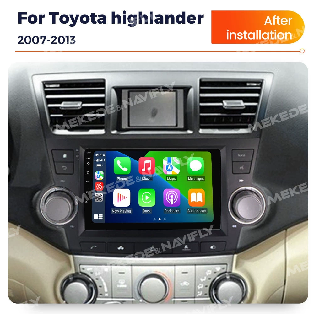 Подходит для на экране заднего вида навигации Toyota Highlander 07-13 на Android с Bluetooth и кнопками
