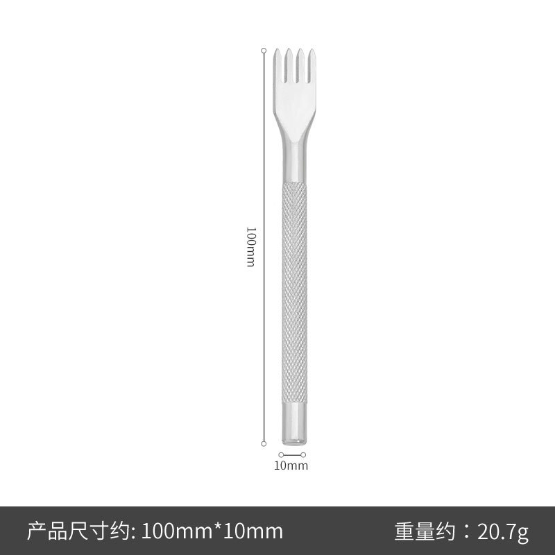 Plata de una palabra corte de cuero herramienta de perforación de cuero redondo corte redondo punzón corte de diamante Paquete de costura a mano traje