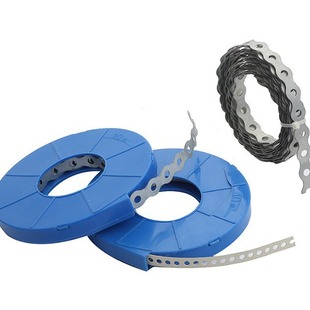 Supply wholesale metal porous belt connection fixed steel belt 10 meters/plate specifications 12/17/19