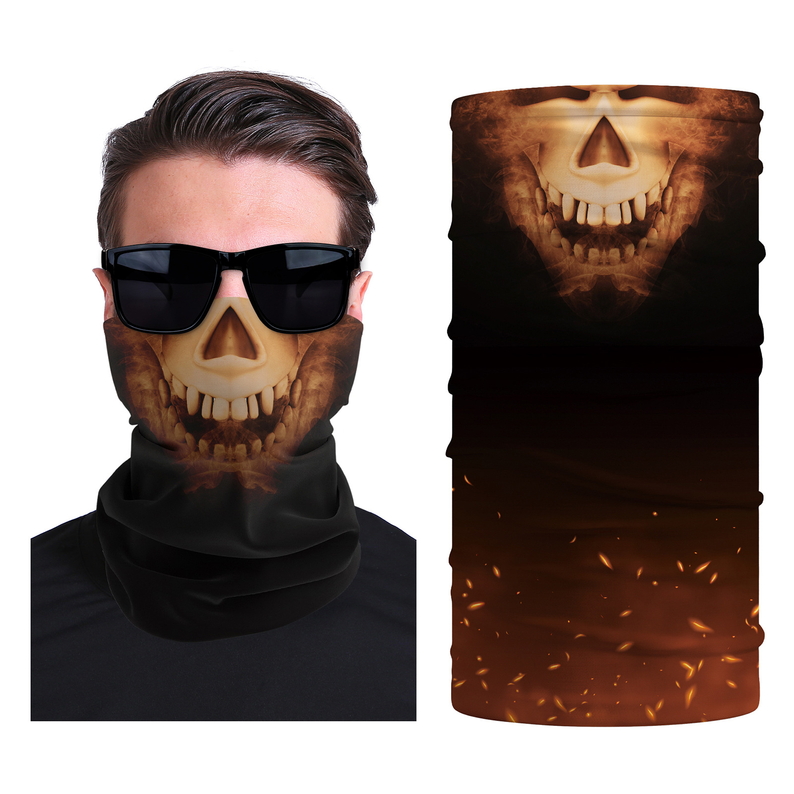 Xun hui transfronterizo media cara cráneo bufanda mágica sombrilla de viaje al aire libre máscara de equitación cuello de protección uv