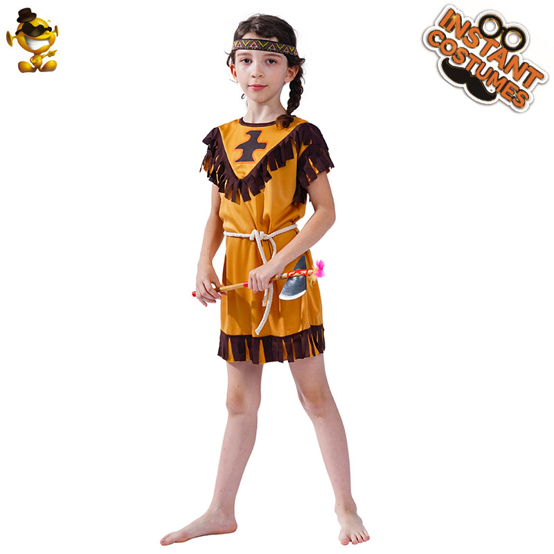 Trajes indígenas populares Estilo infantil Cosplay Trajes de maquillaje Show de baile Trajes de juego de rol