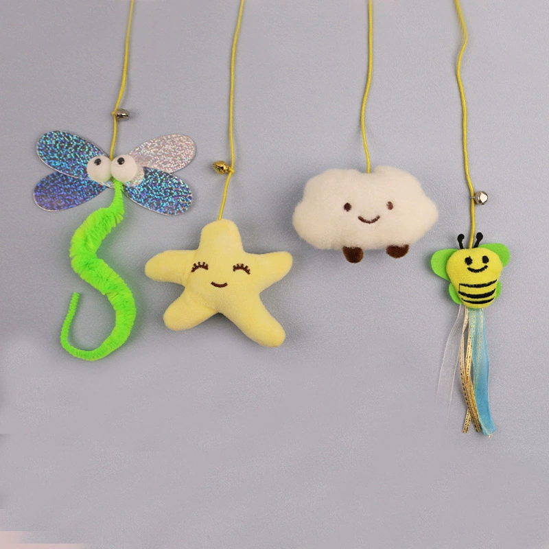 Новая подвесная забавная кошачья палочка выдвижная подвесная дверь эластичная веревка перья от привет