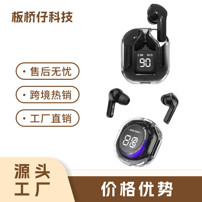 Cross-Border Hot-Selling Air31 Air39 Transparent Bluetooth Headphones Hk3 Hk6 High-Definition Digital Display T2 T8 Long Battery Life