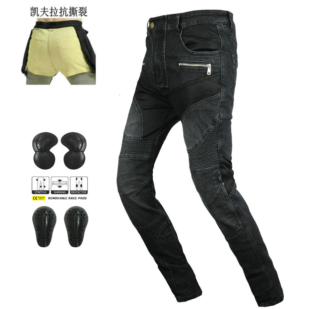 VOLERO verano motocicleta montar jeans hombres motocicleta montar Kevlar anti-caída pantalones actualización equipo de protección