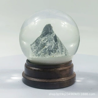 定制跨境富士山水球景区纪念水晶球工艺礼品摆件