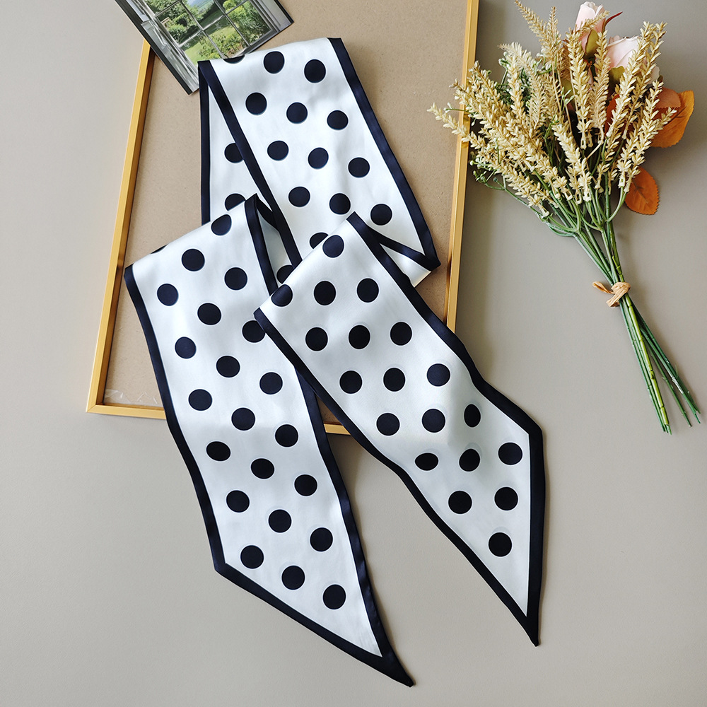 Diseñador de bufandas de seda larga mujer ins moda bolsa cinta de moda universal bufandas coreanas correa de cabello