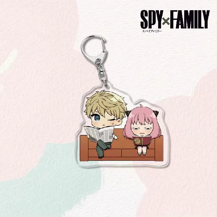 Акриловый брелок для ключей (SPY×FAMILY) — двусторонняя миниатюрная подвеска, полупрозрачная двусторонняя печать
